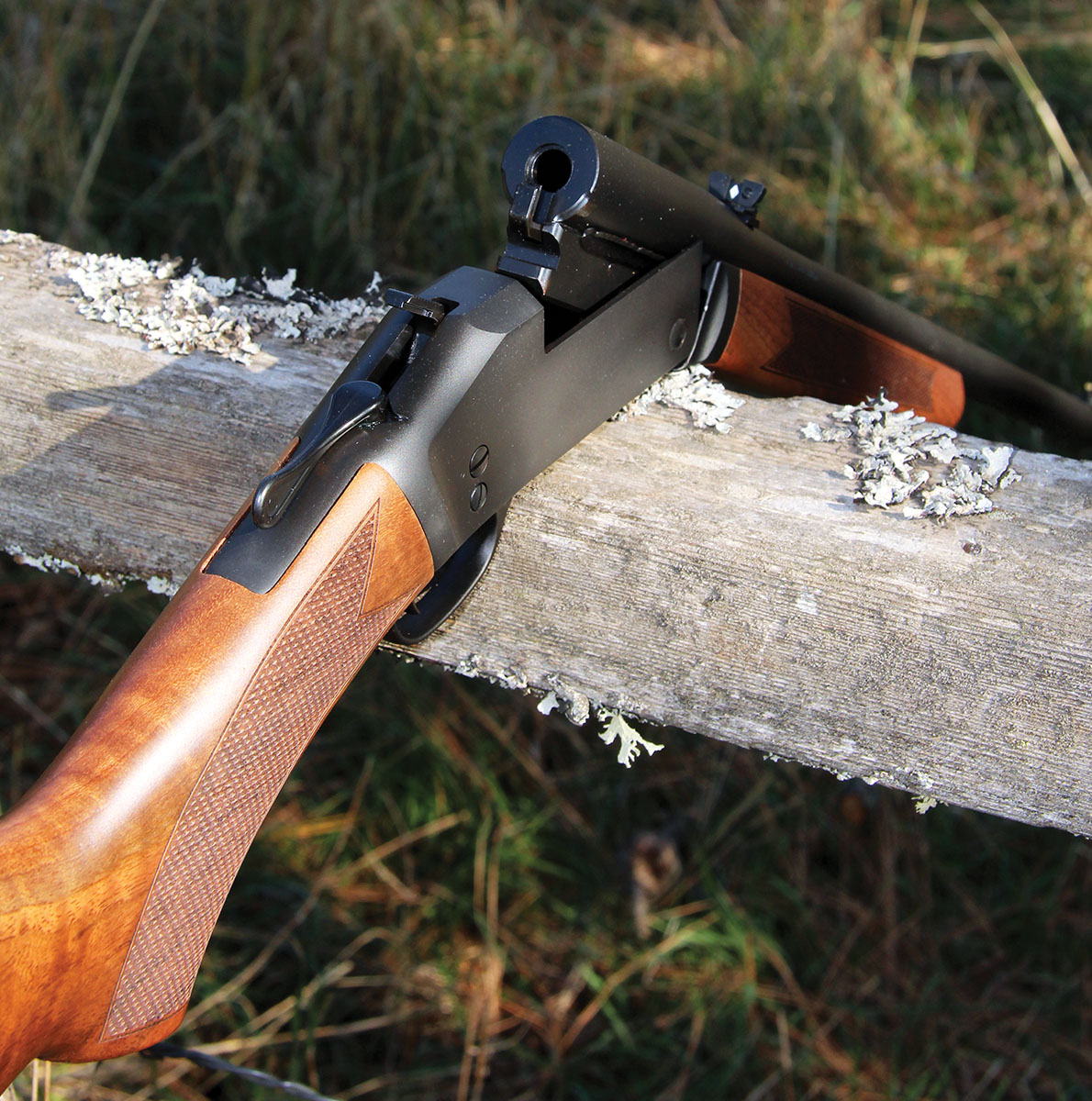 The break-action design of the Henry Single Shot Rifle provides a super-stout platform that also  allows the use of pointed bullets that could not be utilized in a 360 Buckhammer lever rifle.